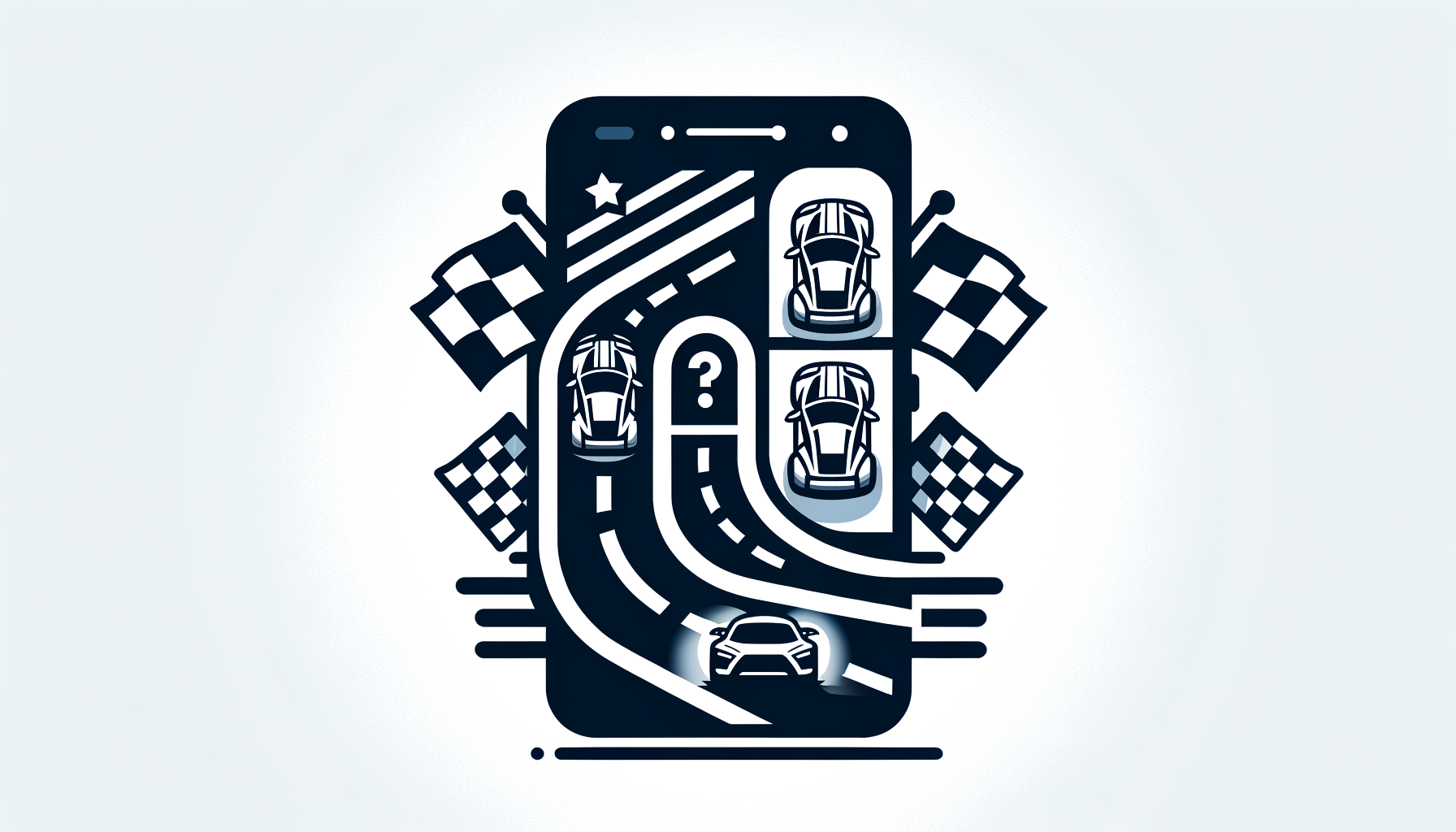 create me a logotype for an android app that is about racing. App compare two racing laps, same track, same cars, two racing laps. app name is CornerIQ. Create a logotype for that app.