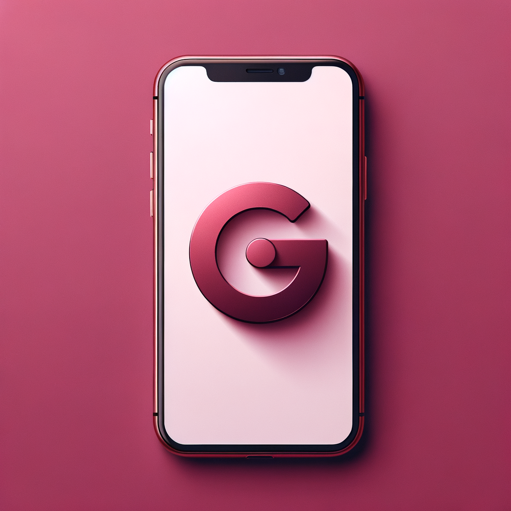 더깔끔하고 모던하게 붉은자주색으로 알파벳 'g'로 깔끔하고 간단한 아이폰 ios 로고 png 좀더 감각적으로