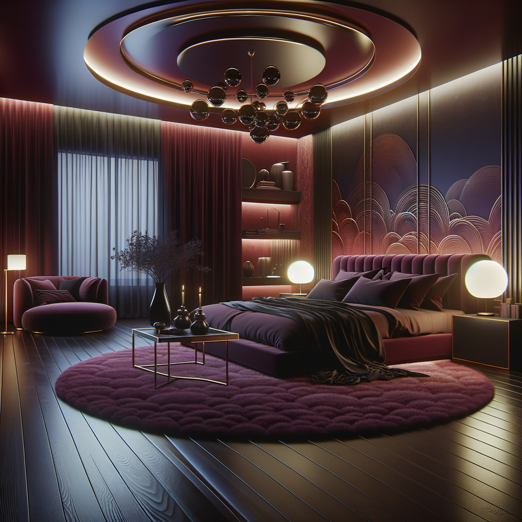 더깔끔하고 모던하게 붉은자주색으로