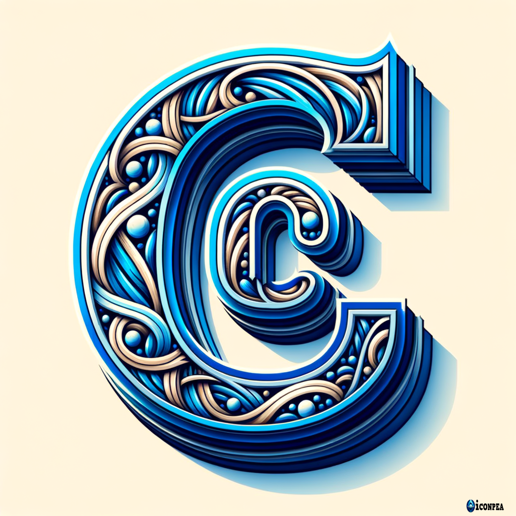 Two letters superimposed on each other: "CA". The letter C is huge, the letter A is smaller. The letter C, the letter A is nested inside it. The letters have a blue tint.