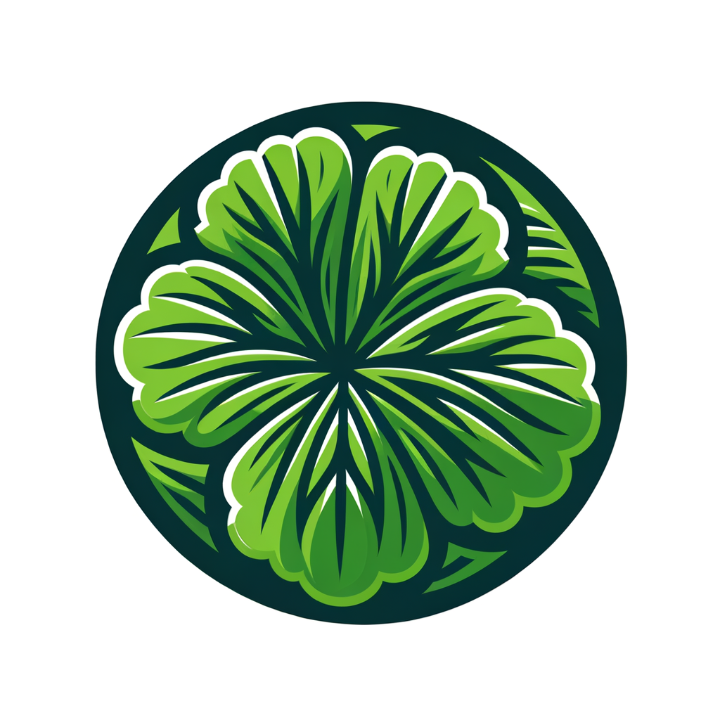 green gotu kola leaf icon centella leaf icon round green herbal leaf logo