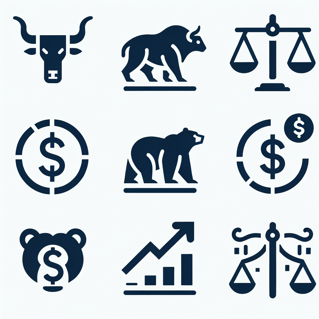 minimal icons for a financial and trading brand