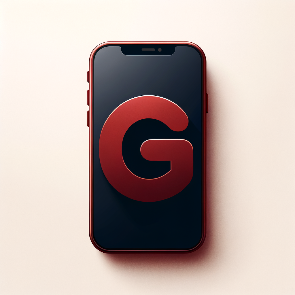 더깔끔하고 모던하게 붉은자주색으로 알파벳 'g'로 깔끔하고 간단한 아이폰 ios 앱 아이콘 png 좀더 감각적으로