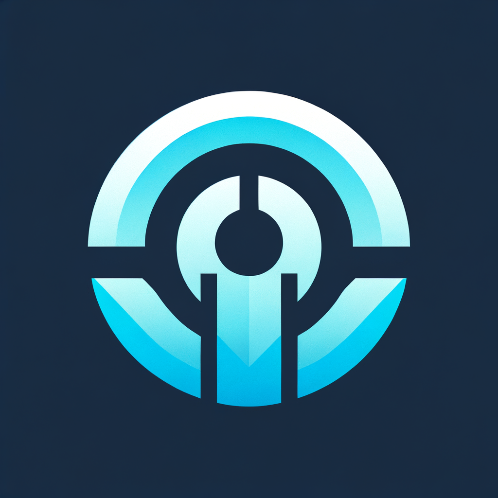 “Flat, strong, masculine ‘OW’ icon with light blue gradient, geometric typography, minimalist vector style.”