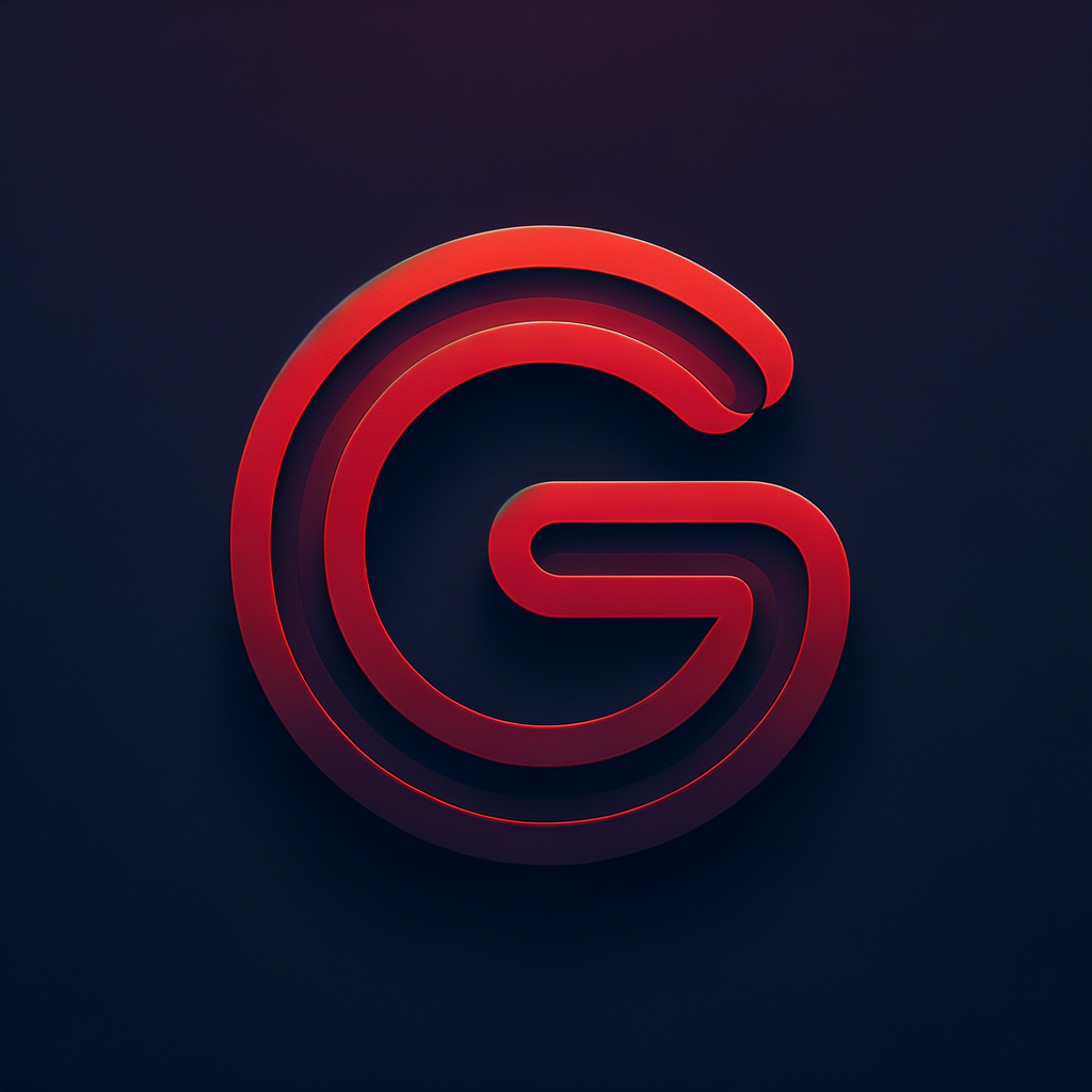 더깔끔하고 모던하게 붉은자주색으로 알파벳 'g'로 깔끔하고 간단한 아이폰 ios 로고 png 좀더 감각적으로