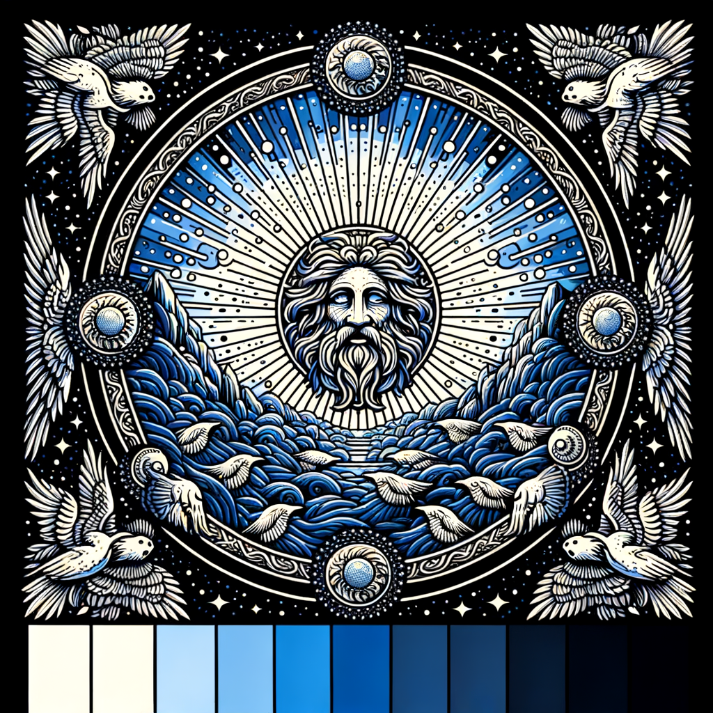 このまま　白と黒と青にして