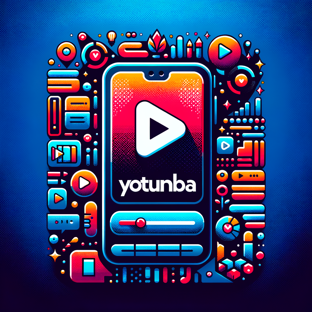 build a video streaming android app icon named yotumba. Word Yotumba must be included in the icon.
