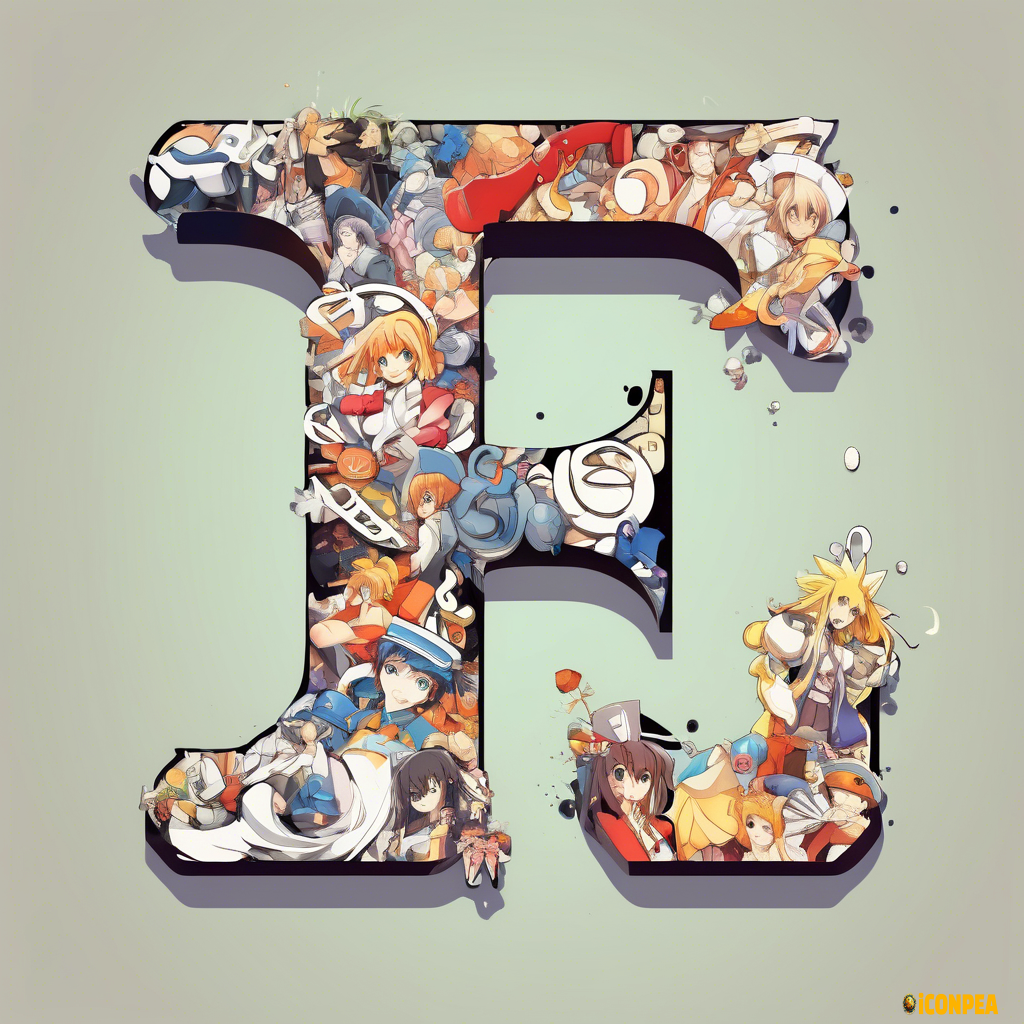 letter J S in a anime word art