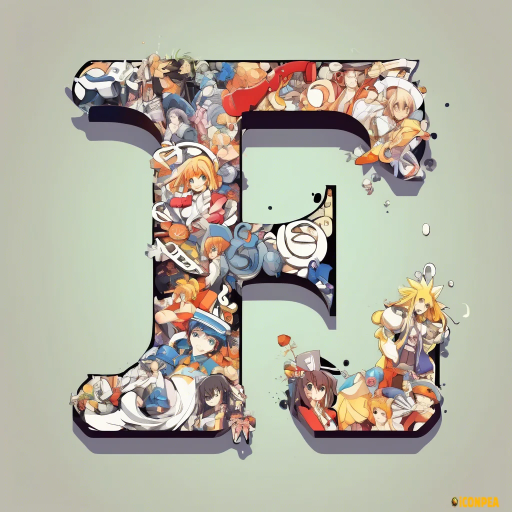 letter J S in a anime word art