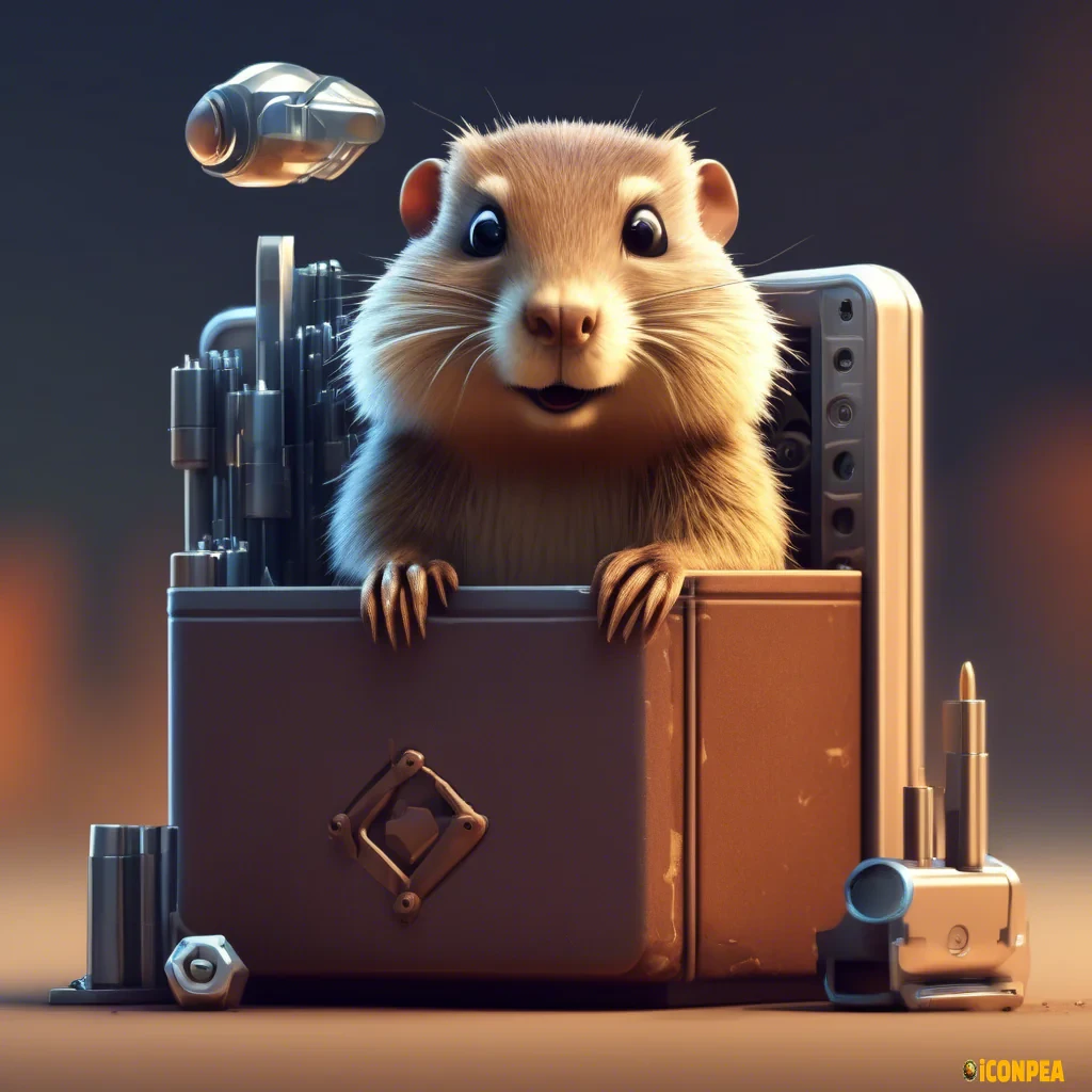 Please generate an launcher icon that contains Network Storage and a gopher