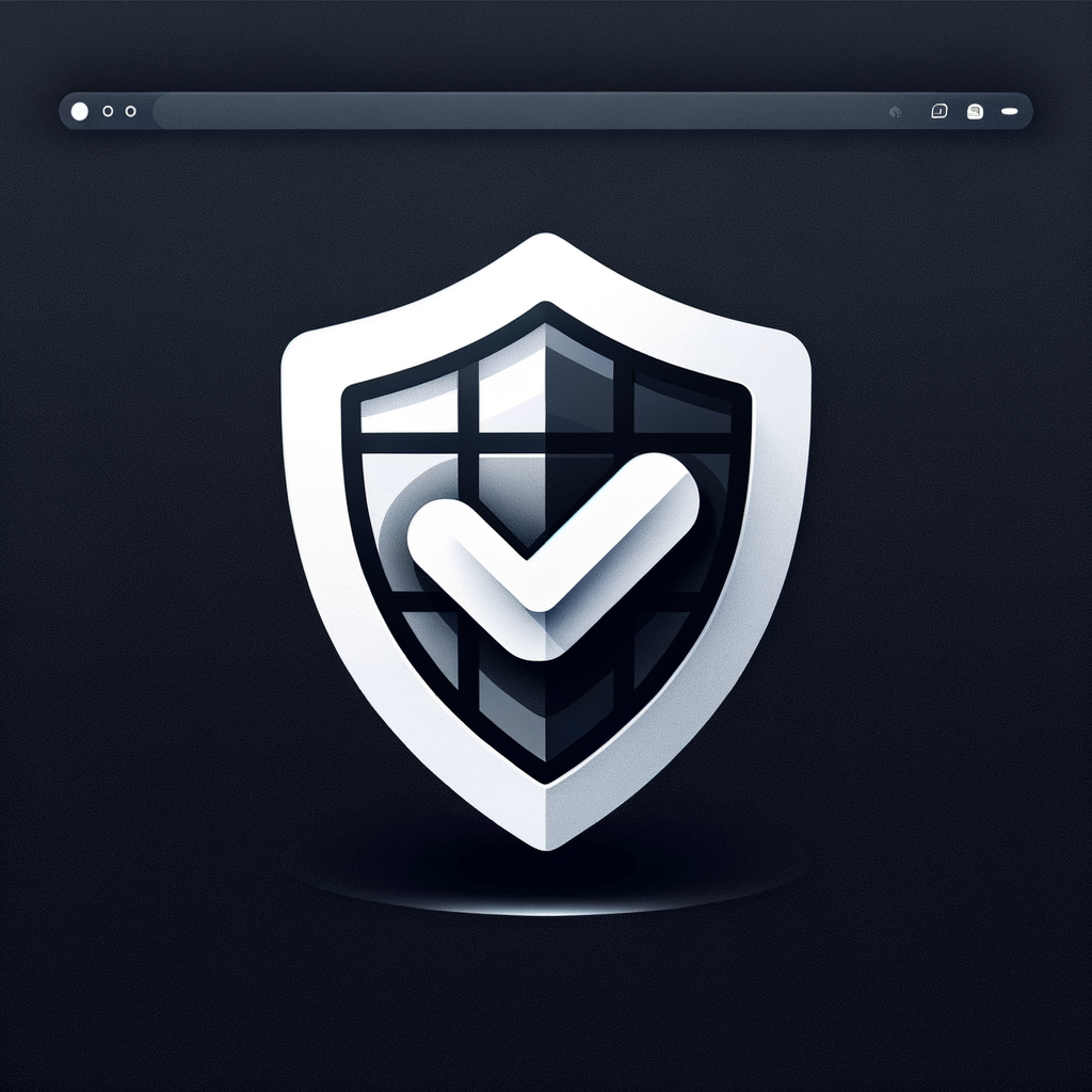 Design a minimal and premium icon for a browser extension named "Accept Guardian".  Use a simple geometric shield with a clean checkmark.  Monochrome or very limited palette (black, white, or muted blue).  Focus on elegance, balance, and clarity.  Flat design with very subtle depth.  The icon should look polished, modern, and high-end. Size 128px, transparent background