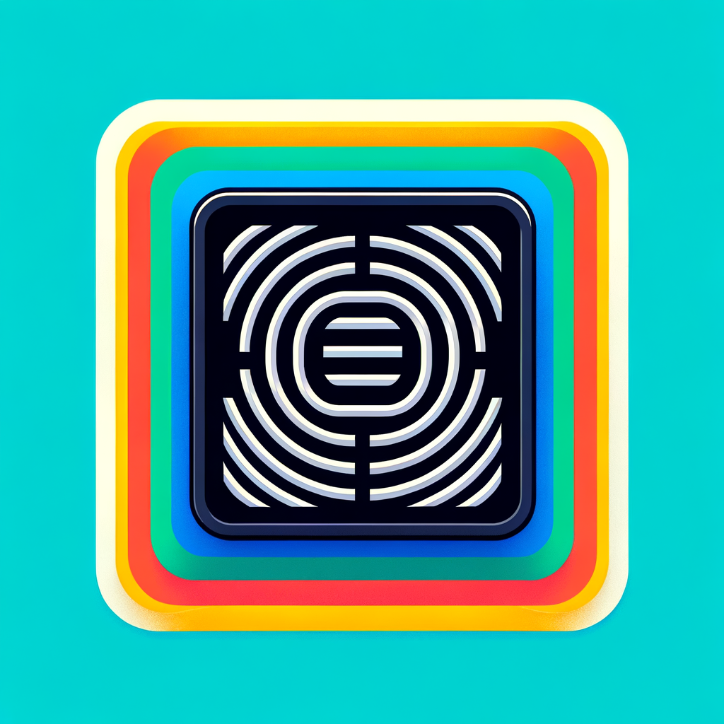 macos icon with volume lines multicolour and border