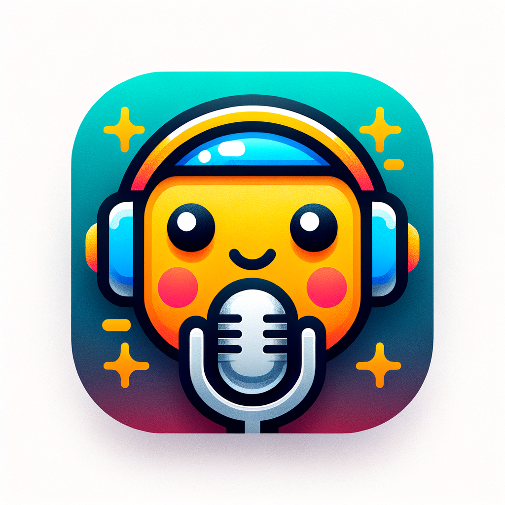 икона приложения для macos в виде головы милого робота с микрофоном sunny spech без текста