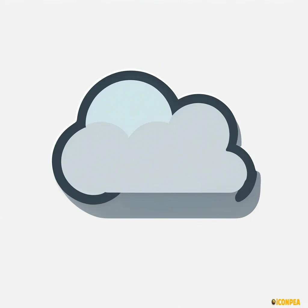 glyph icon for cloud without bg