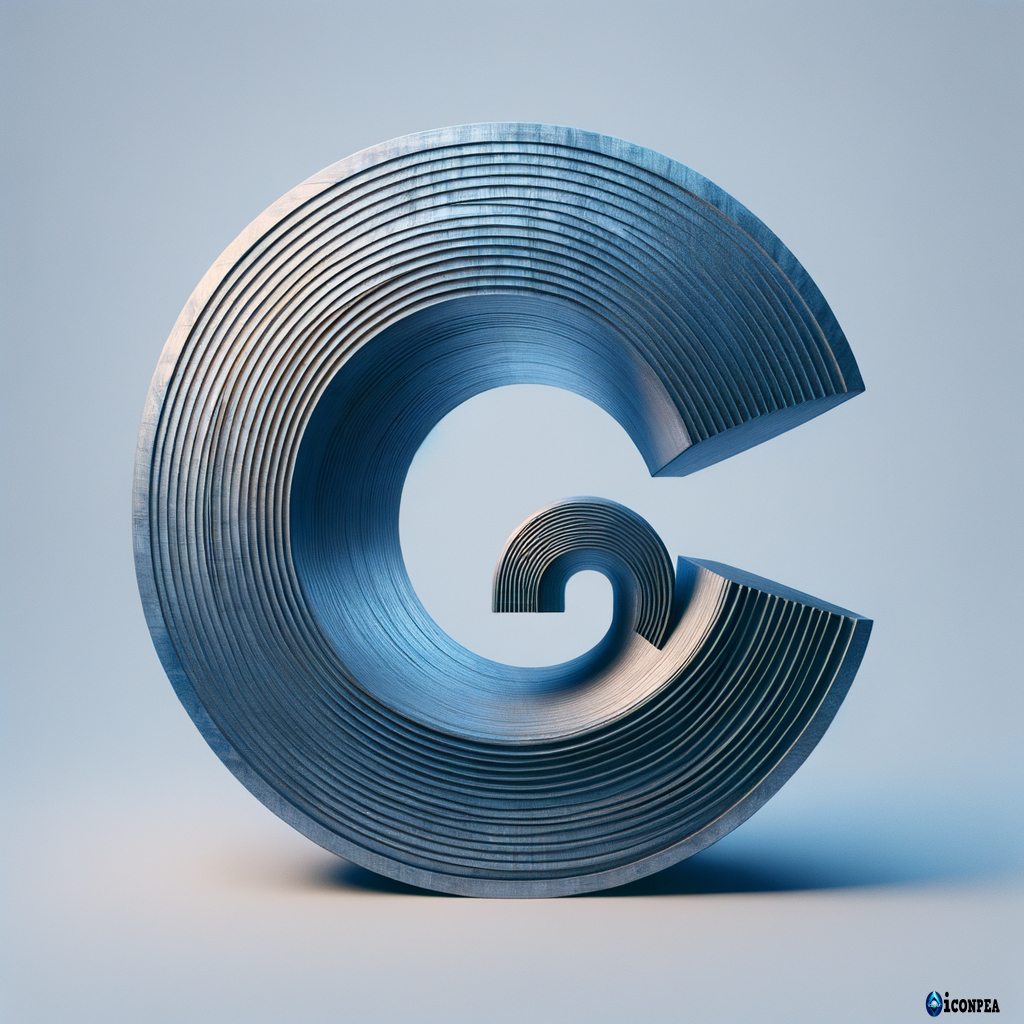 Two letters superimposed on each other: "CA". The letter C is huge, the letter A is smaller. The letter C, the letter A is nested inside it. The letters have a blue tint. Minimalism. Steel texture.