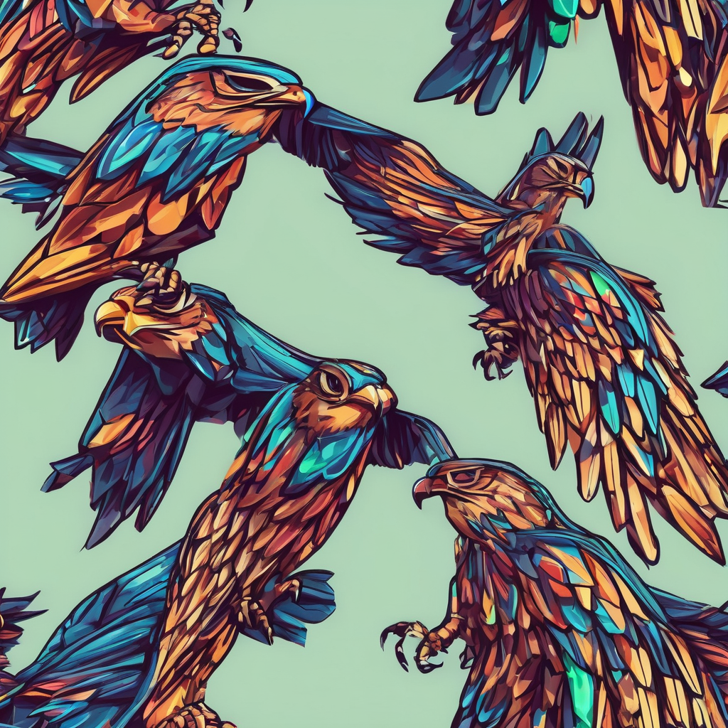 hd 4d 3d logo for falconlia colorful