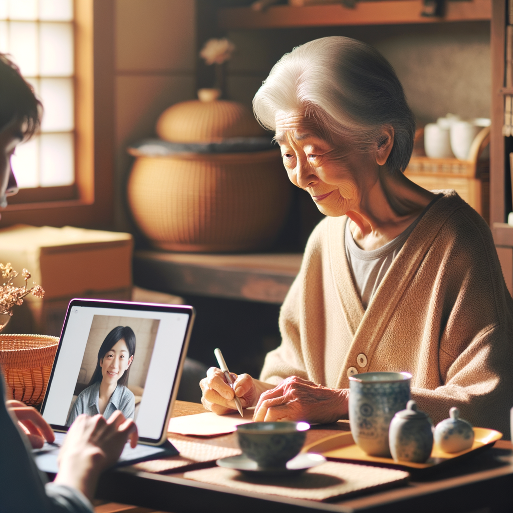 - App purpose: Family care/connection for Japanese elderly and their children   - Core emotion: 安心感 (peace of mind) — warmth, safety, daily connection