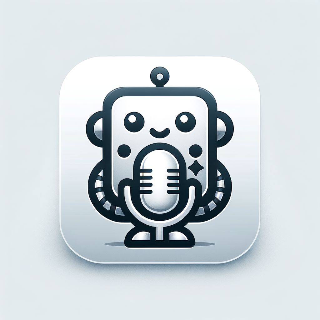 икона приложения для macos в виде милого робота с микрофоном sunny spech без текста